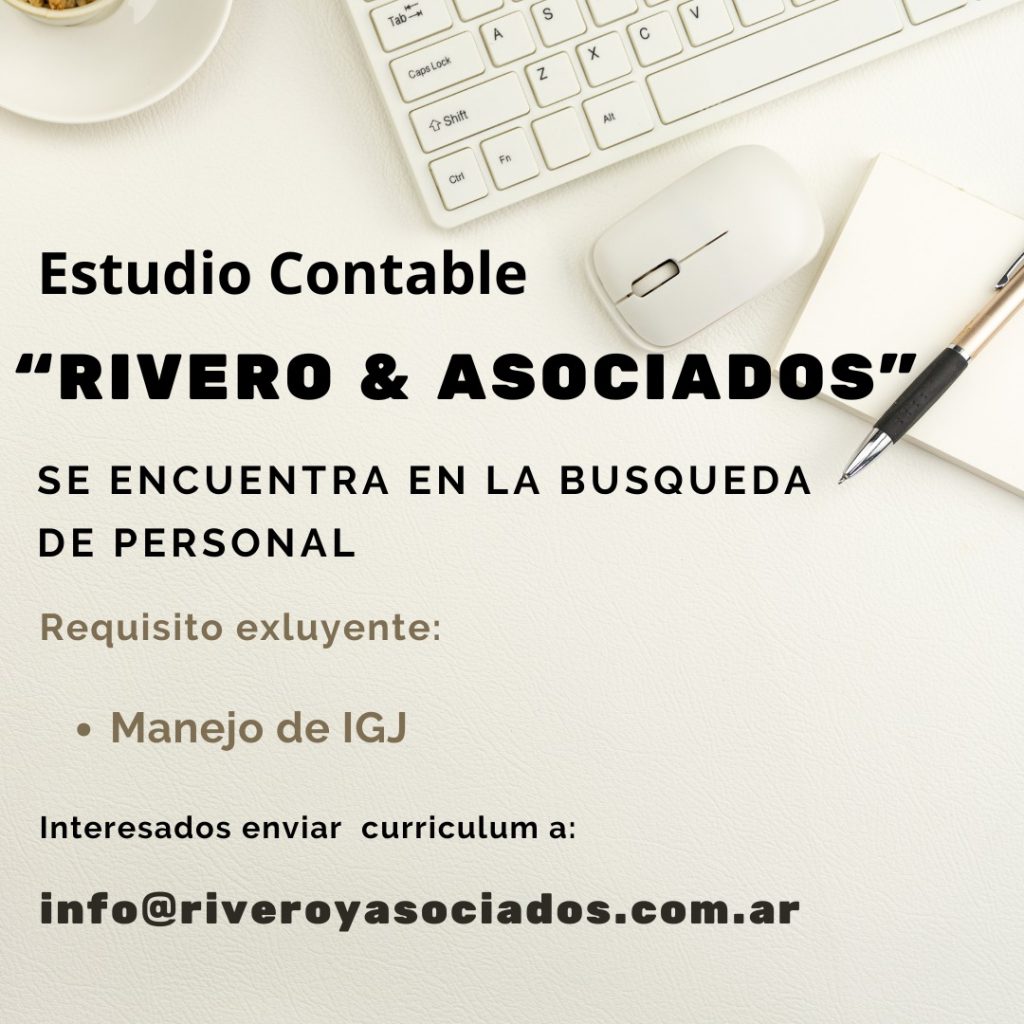 Busqueda de personal - Estudio Contable - Rivero y Asociados
